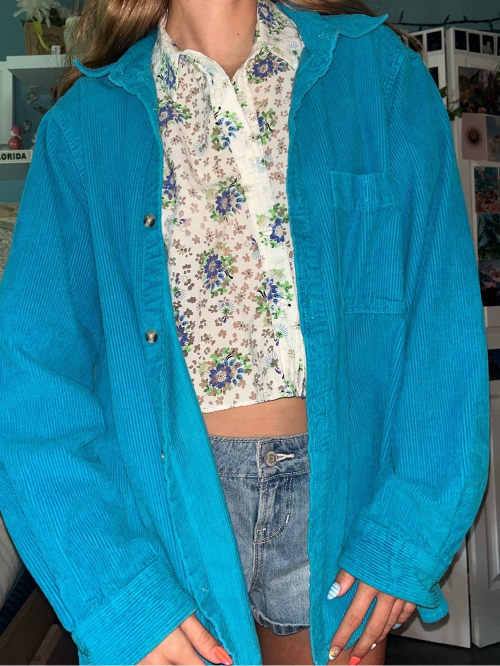 Urban outfitters Blue Corduroy Jacket